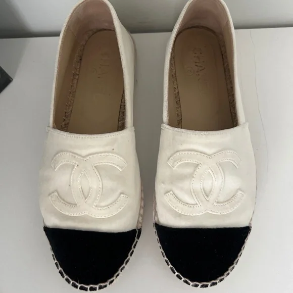 Chanel Velvet Espadrilles